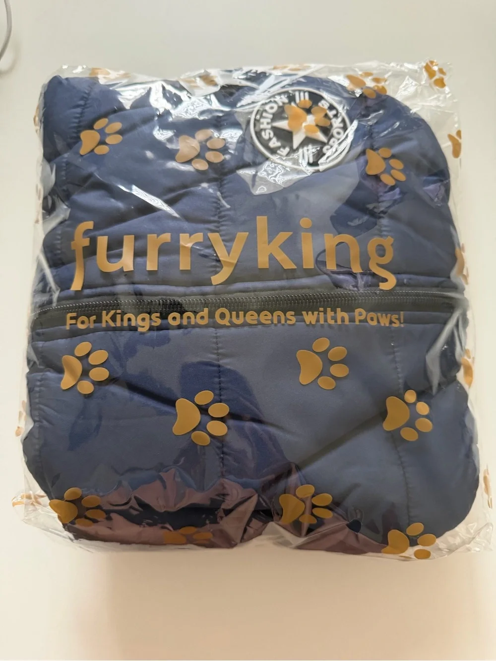 FurryKing 3-in-1 Dog Winter Jacket w/ Built-In Harness & Leash 4XL NWT Navy
